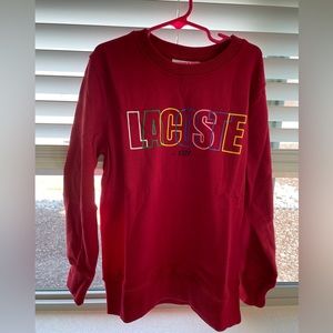 NWT Lacoste Cotton Crew Neck  Red Sweater / kid 8years